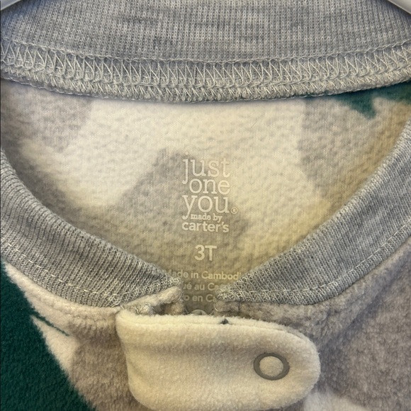 Cozy Gray and Green Kids One Piece 3T - Picture 3 of 4